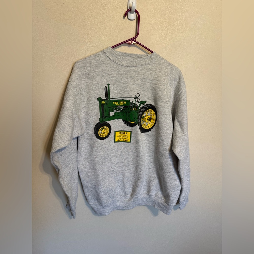 Vintage 1990’s Unisex Tulex John Deer Tractor Crewneck Sweater Size Medium